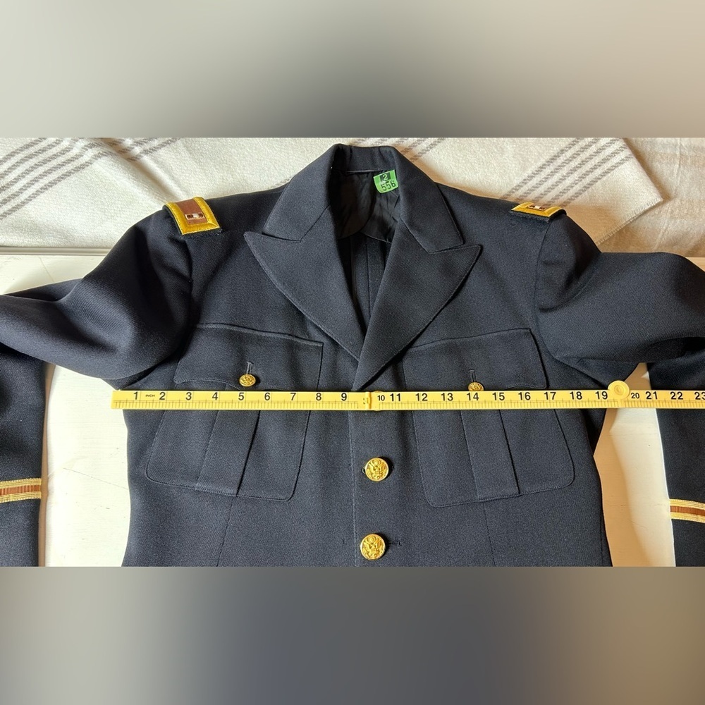 United States Army Navy Blue Officers Jacket Size L Military Urban Uniform - Picture 9 of 14